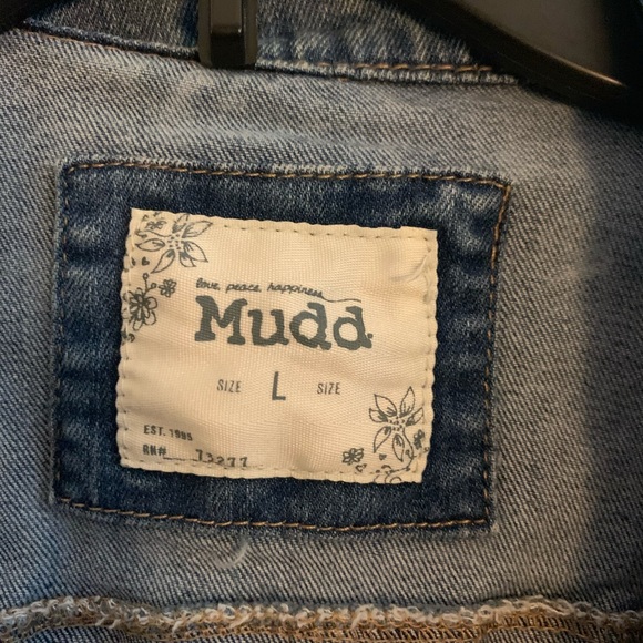 Light/ dark wash ripped jean jacket - Picture 2 of 3